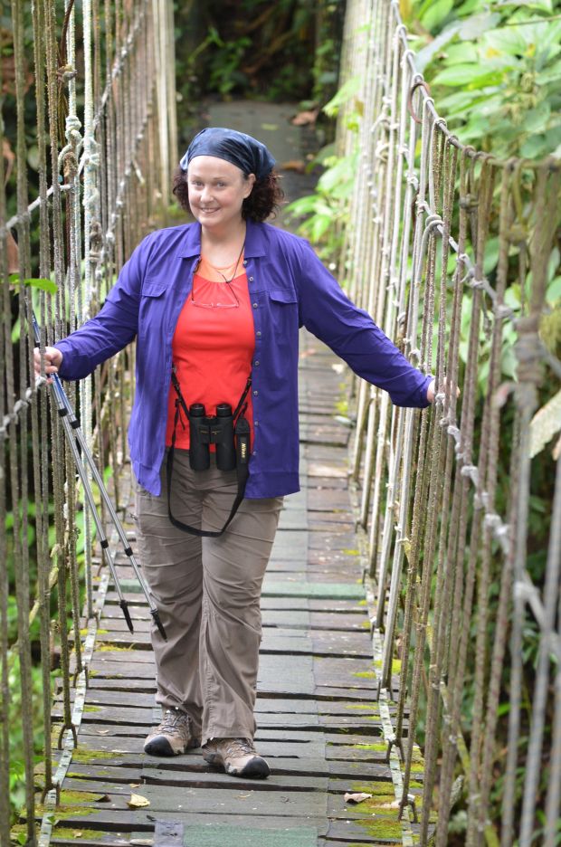 Walk across a treacherous bridge (well not really treacherous, but wobbly nonetheless)
